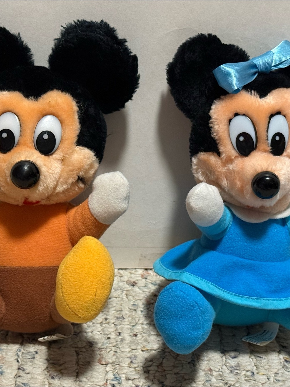 Vintage Disney Mickey Minnie Mouse * Plush Toys MICKEY'S CHRISTMAS CAROL 1980s
